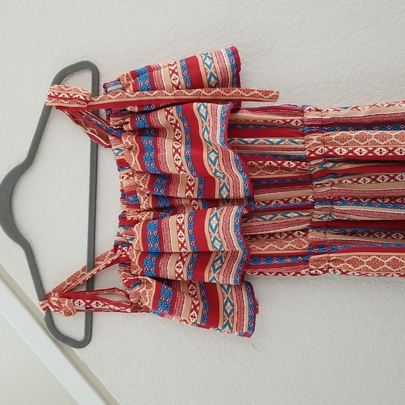 MIGU Bohemia shoulder strap summer wide leg Jumpsuit with pockets - Picture 2 of 5